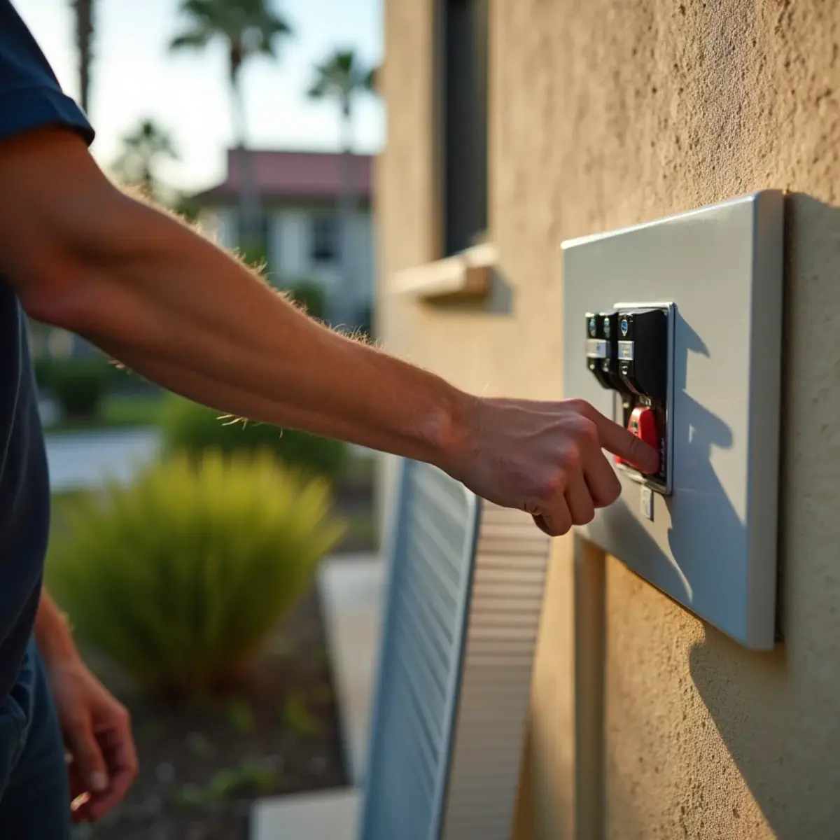 Switching the AC breaker back on during a safe restart